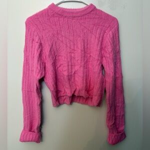 Hippie Rose Vibrant Pink Knit Sweater